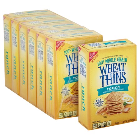 Wheat Thins Nabisco Wheat Thins Ranch Crackers 9 oz., PK6 03042